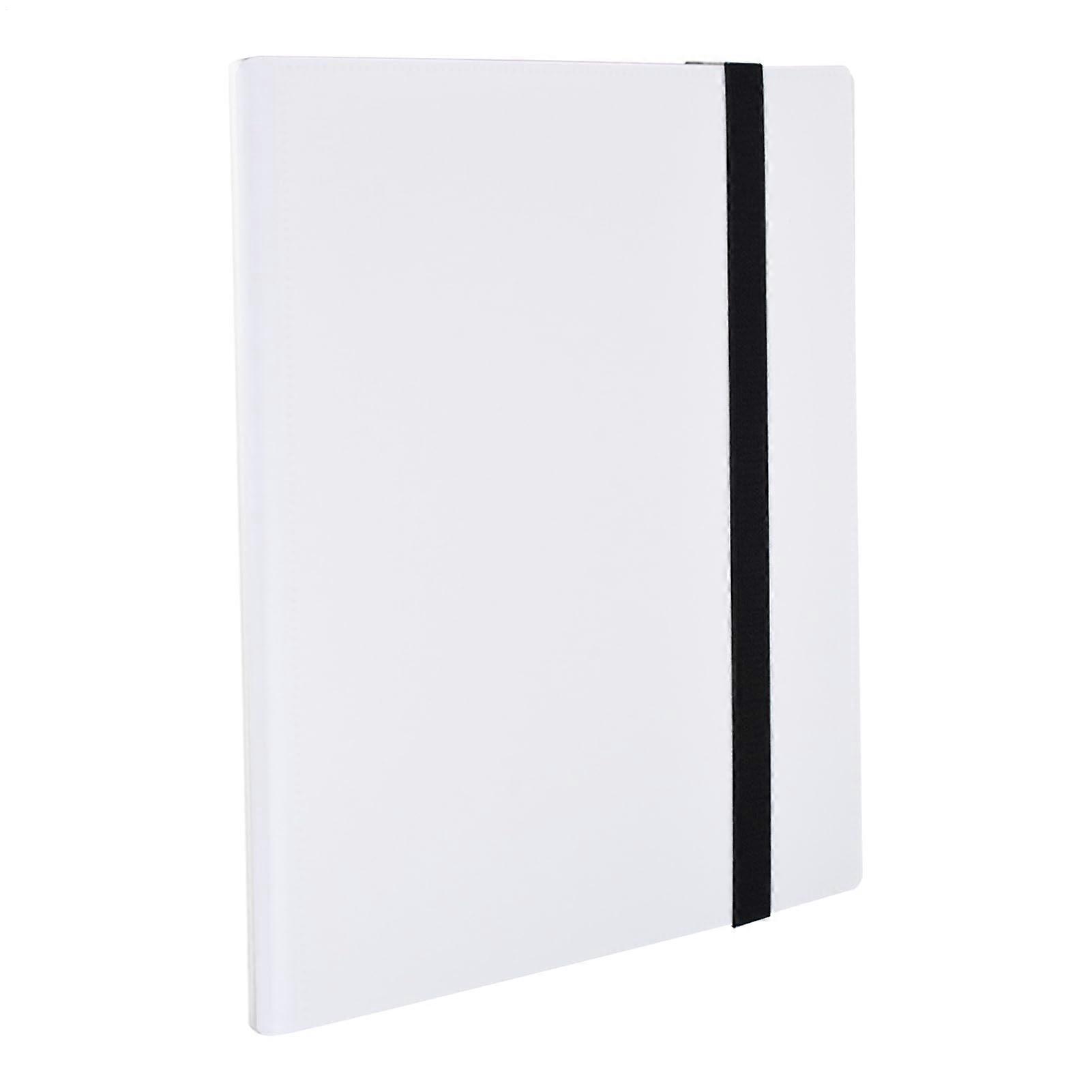 Trading Card Folder, 9 Pocket Binder, Lightweight Portable, Deck Organizer, White
