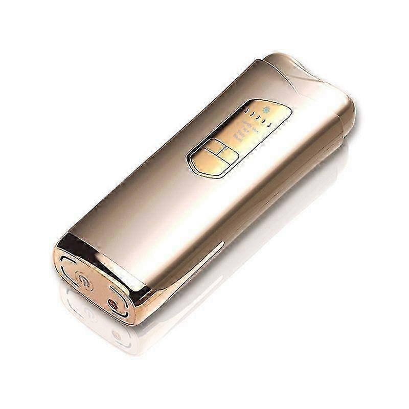 IPL Hair removal for men and women. permanent result with 5 levels energy and ice cooling integrated system for pain free experience - gold