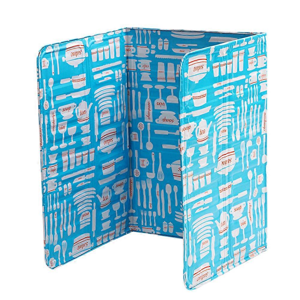 Aluminium Foil Plate for Gas Stove with Oil Splatter Screens Cooking Insulate Proof Baffle Plate Oil Baffle Plate Kitchen Tools Blue