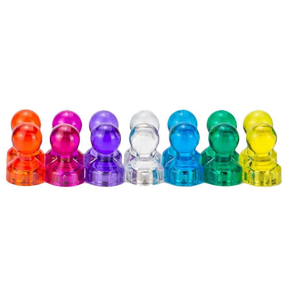 Magnetic Thumb Tacks Assorted Color Pushpins Small Pin Shape For Whiteboards School Use 40Pcs
