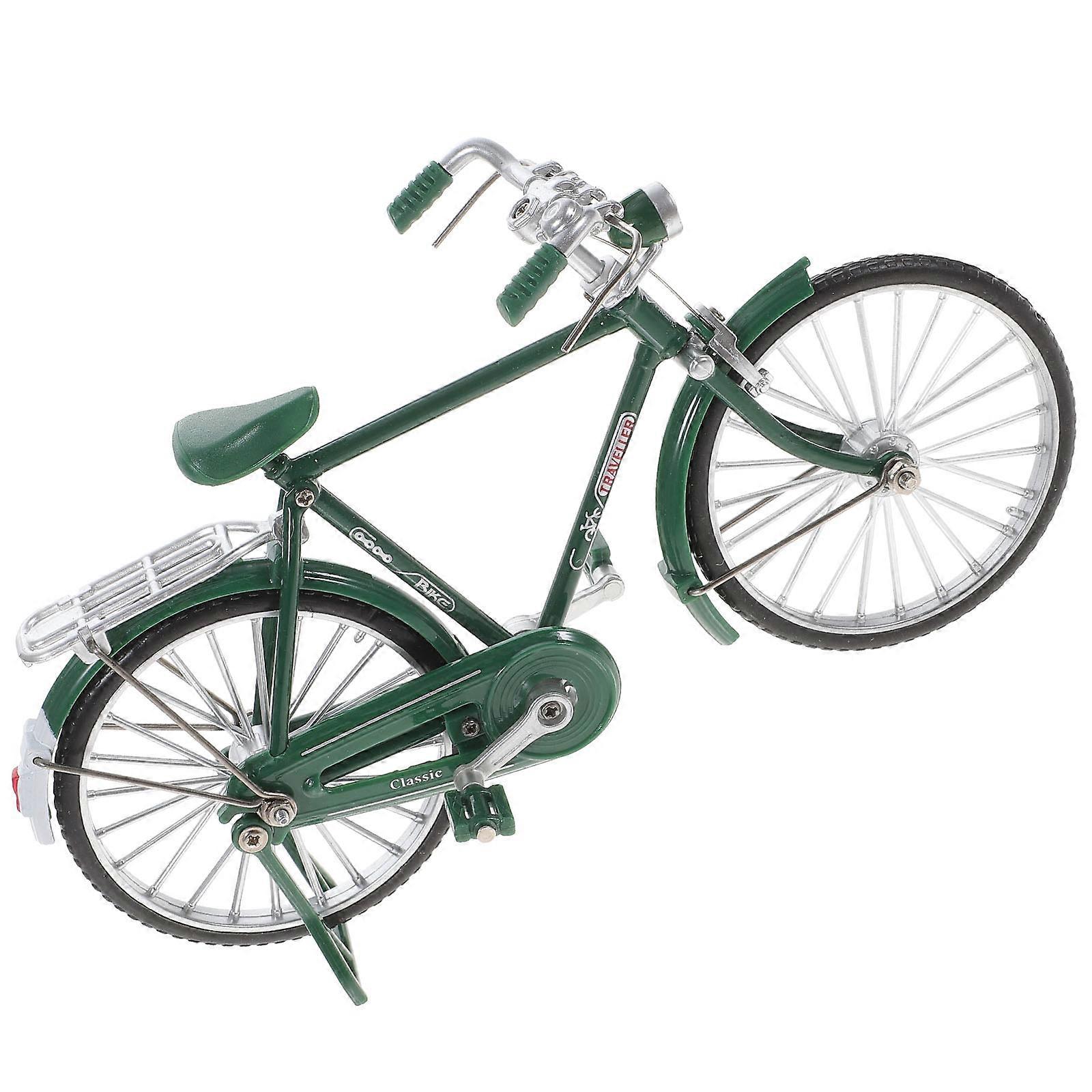 Retro Alloy Bicycle Ornament for Home Desk Decoration – Sturdy, Compact Asian Style Green Design to Enhance Hand Eye Coordination