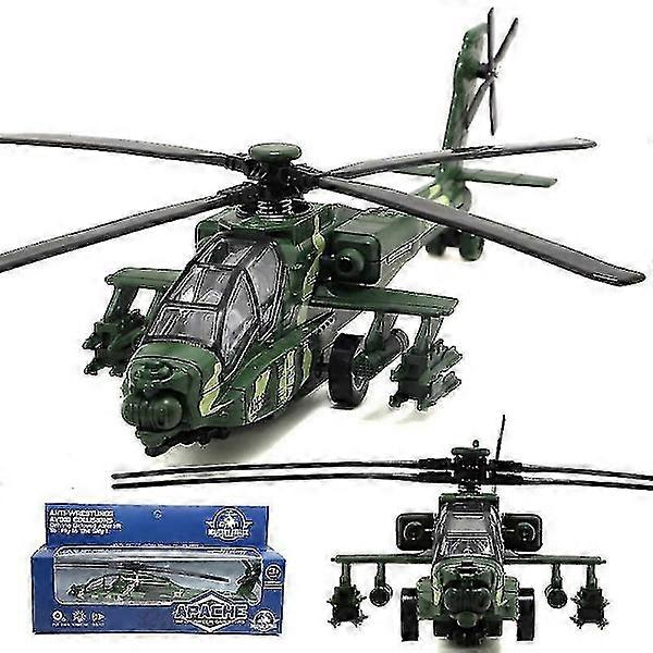 Toy plane Alloy Airplane Model Simulation Apache Helicopter Fighter