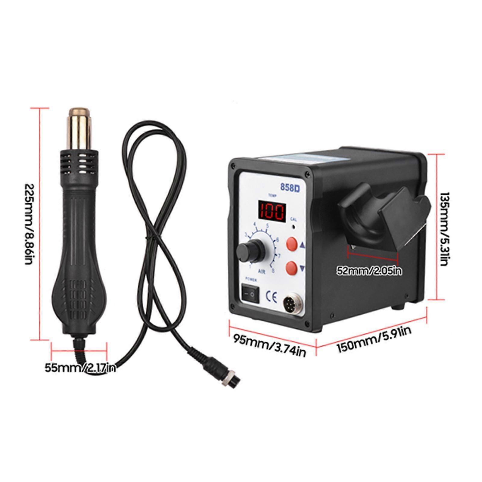 Brushless Hot Air Rework Station LED Digital 100-480 (212-896) Adjustable Air 700W Portable Electric Desoldering Gun for BGA PLCC Electronics Repair