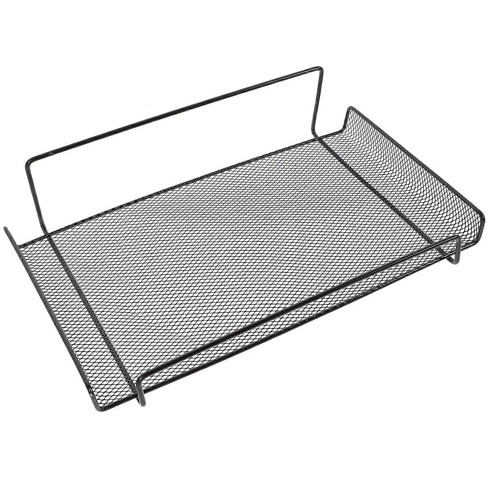 Wall Mount Router Shelf Made of Iron Black Color for Storage Use Compact Size