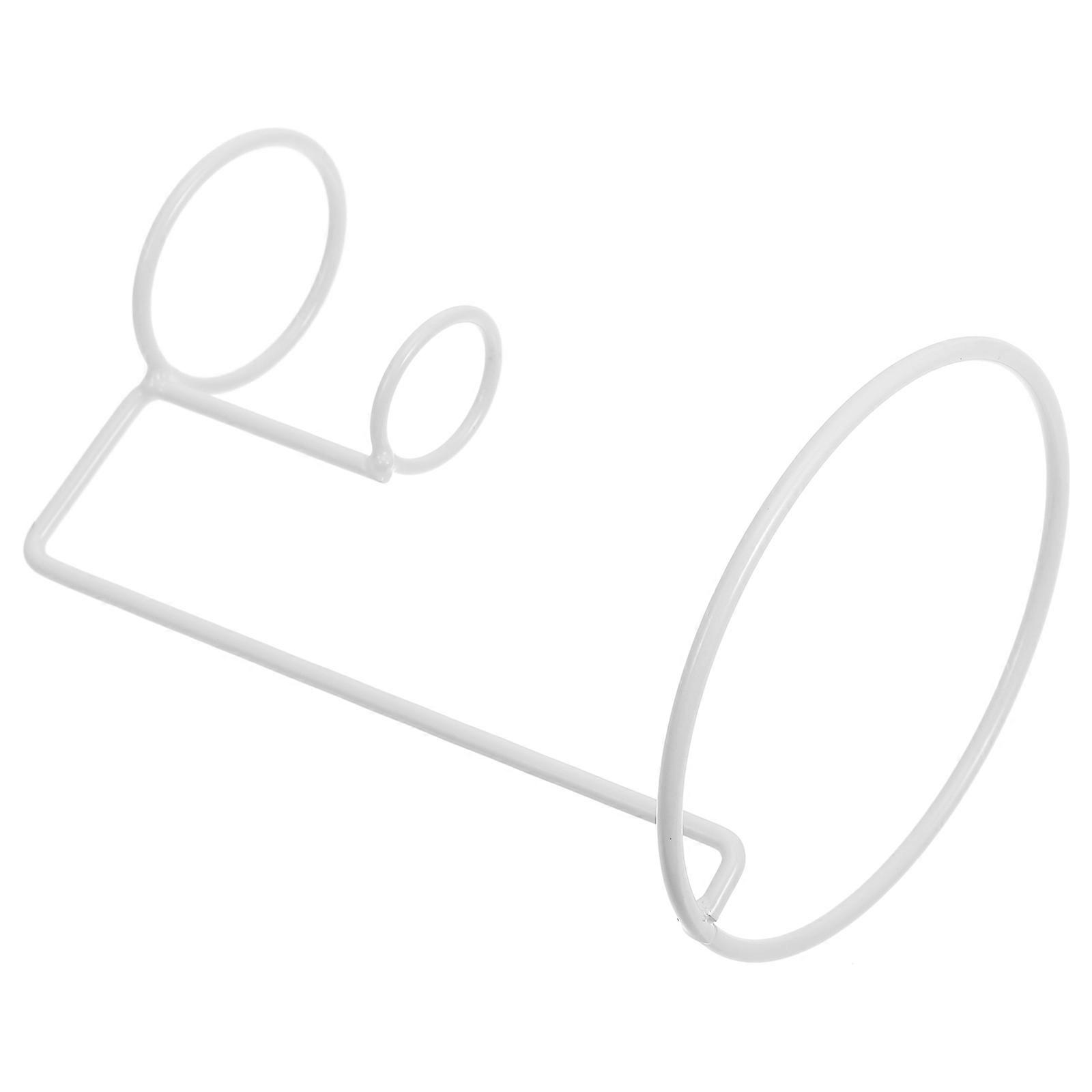 White Iron Ice Cream Cone Display Stand – Lightweight, Stable Mini Rack for Restaurants and Beverage Shops, Single Serving Holder for