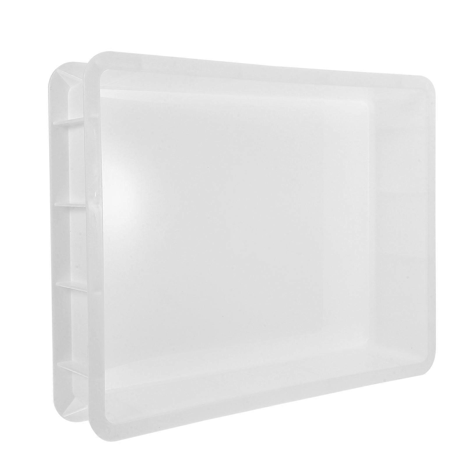 Stackable Plastic Pizza Dough Proofing Box for Home White Moisture Retention Easy to .5 inches x 12.3 inches