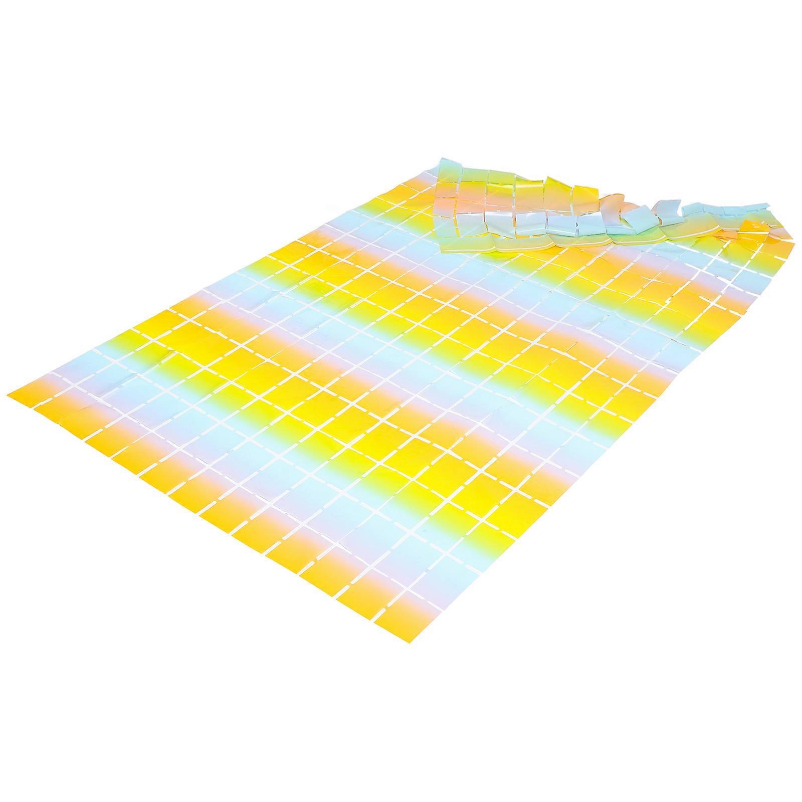 Multi Color Plastic Door Covers Decorative Shimmer Wall Backdrop for Parties Events Size 3ft x 8ft