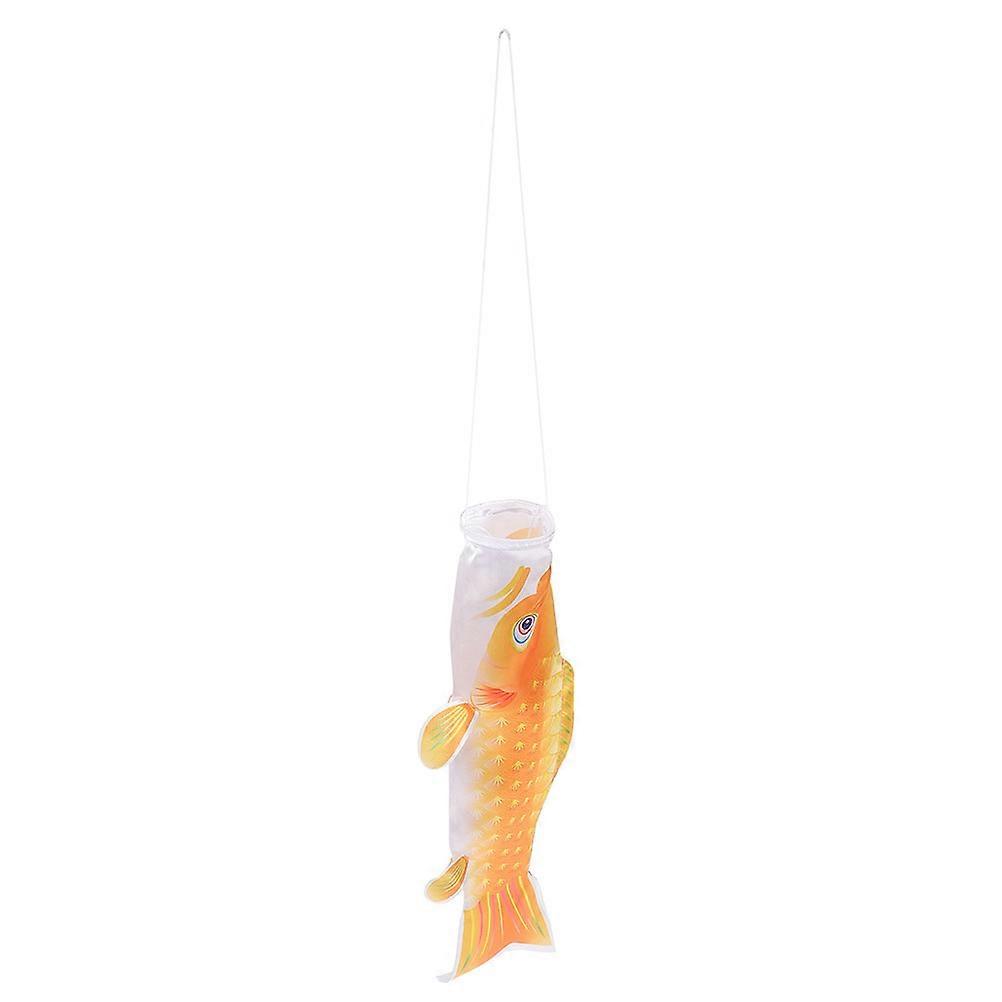 Golden Japanese Carp windsock for Outdoor Festive Koi Fish Flag 48.5 Inches