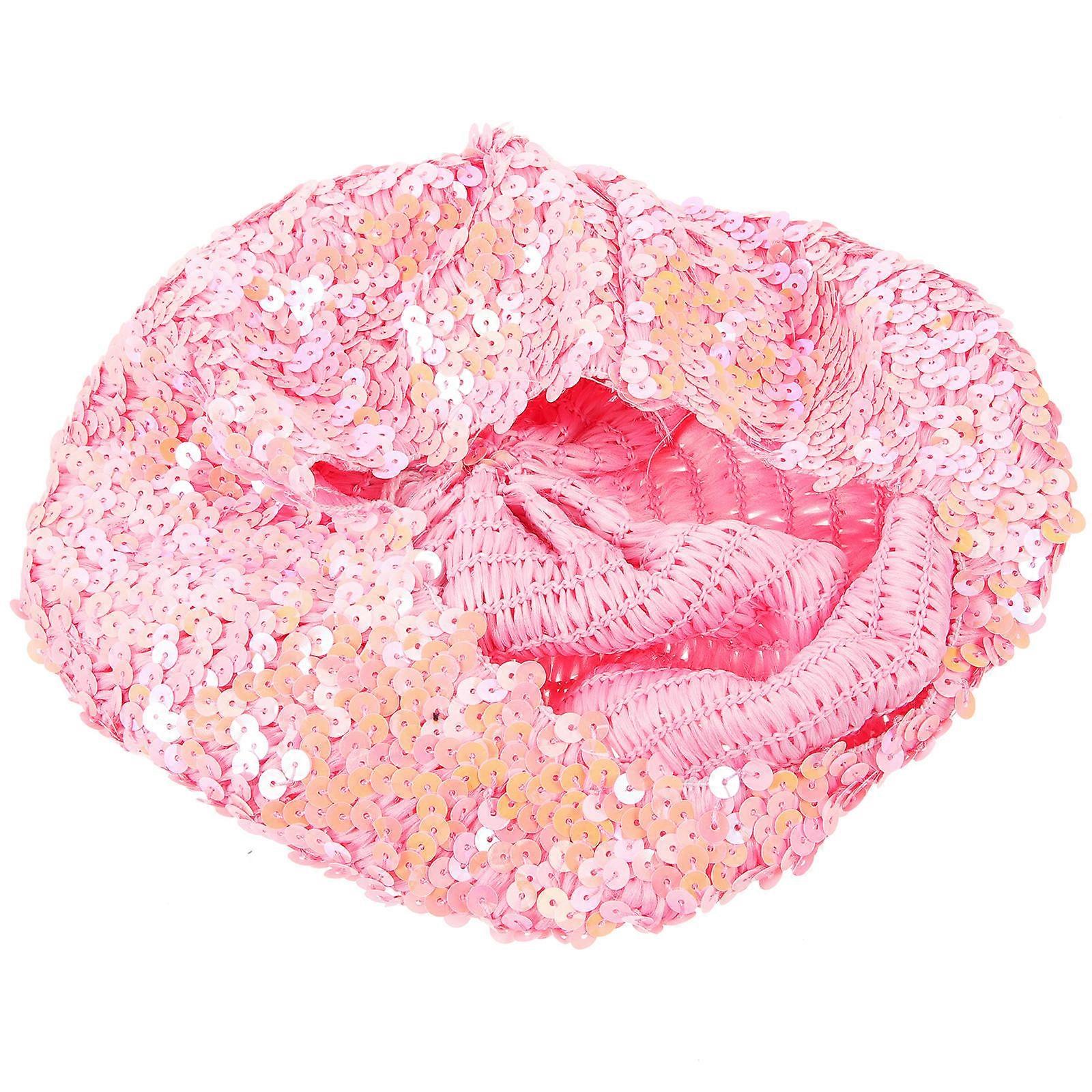 Sparkly Sequin Beret Hat for Women – Shining Beanie Cap with Vintage Cabbie Style, Lightweight and Comfortable for Dance Performances and Rave Events