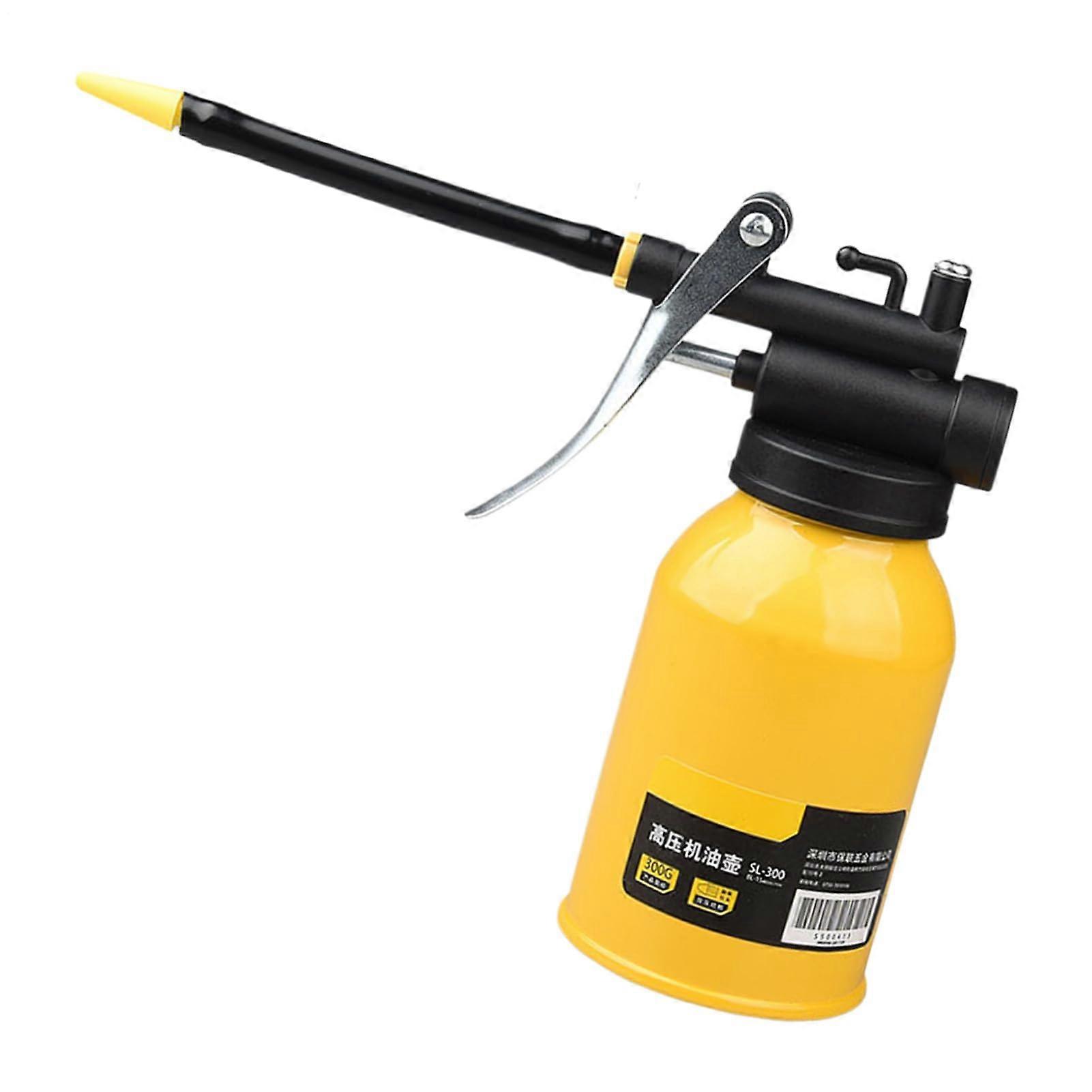 Metal Pump Oiler with Flexible Spout, 300ml Lubricating Oil Bottle