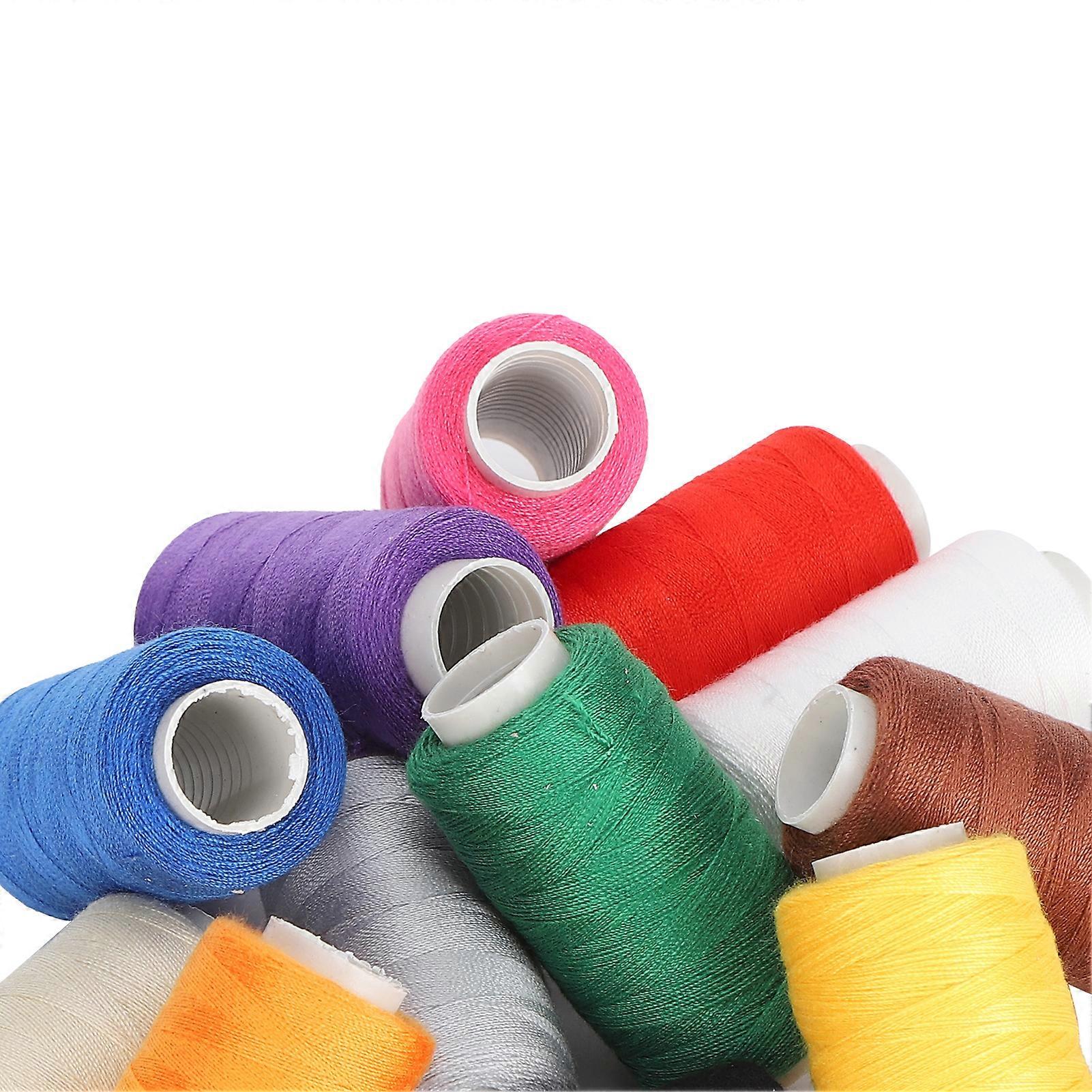 12Pcs Sewing Thread Set Colorful Polyester Embroidery Tools HandMade DIY Knitting Supplies