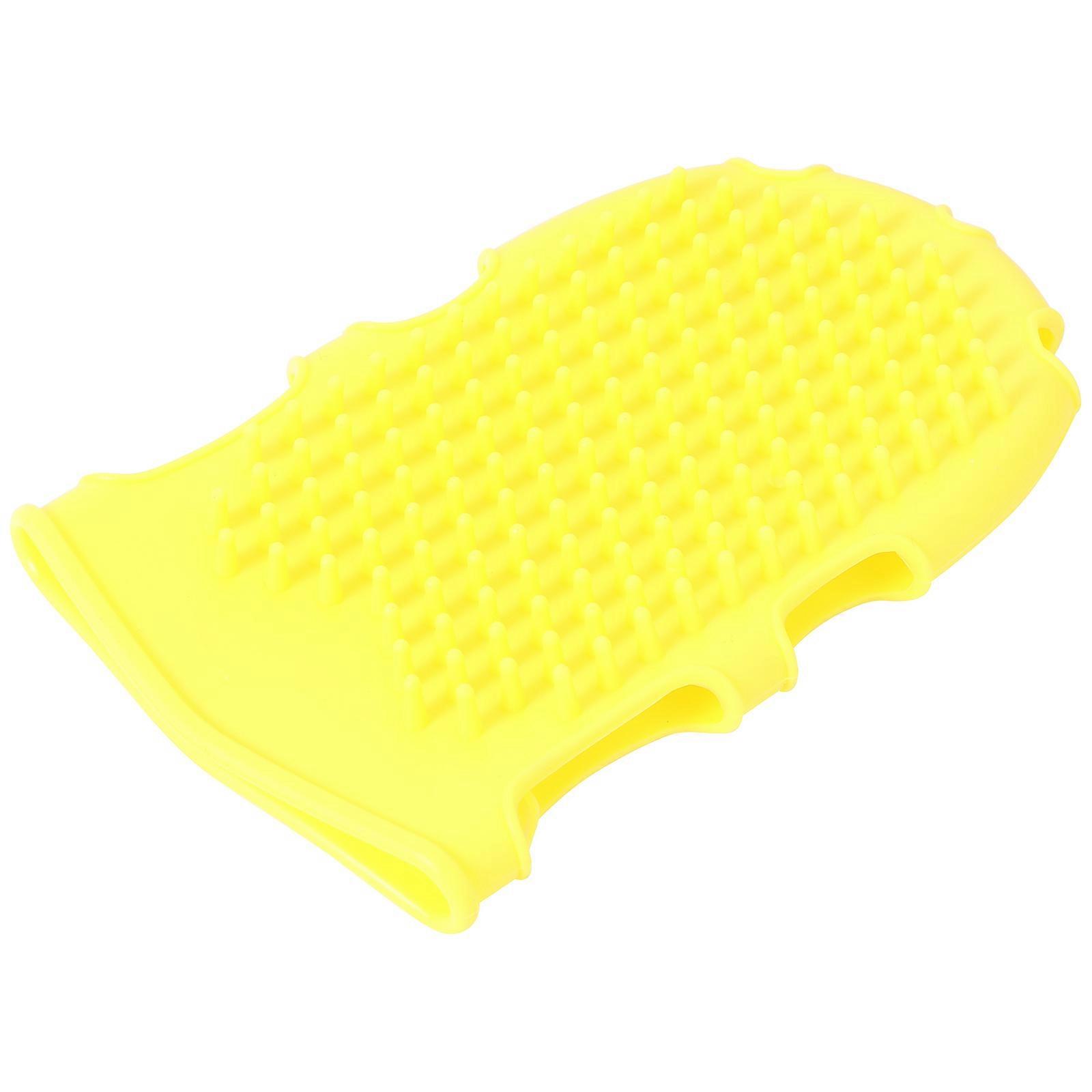 Double Sided Silicone Massage Bath Glove for Body Scrubbing and Cleansing, Stretchy Bathroom Accessory for All Ages