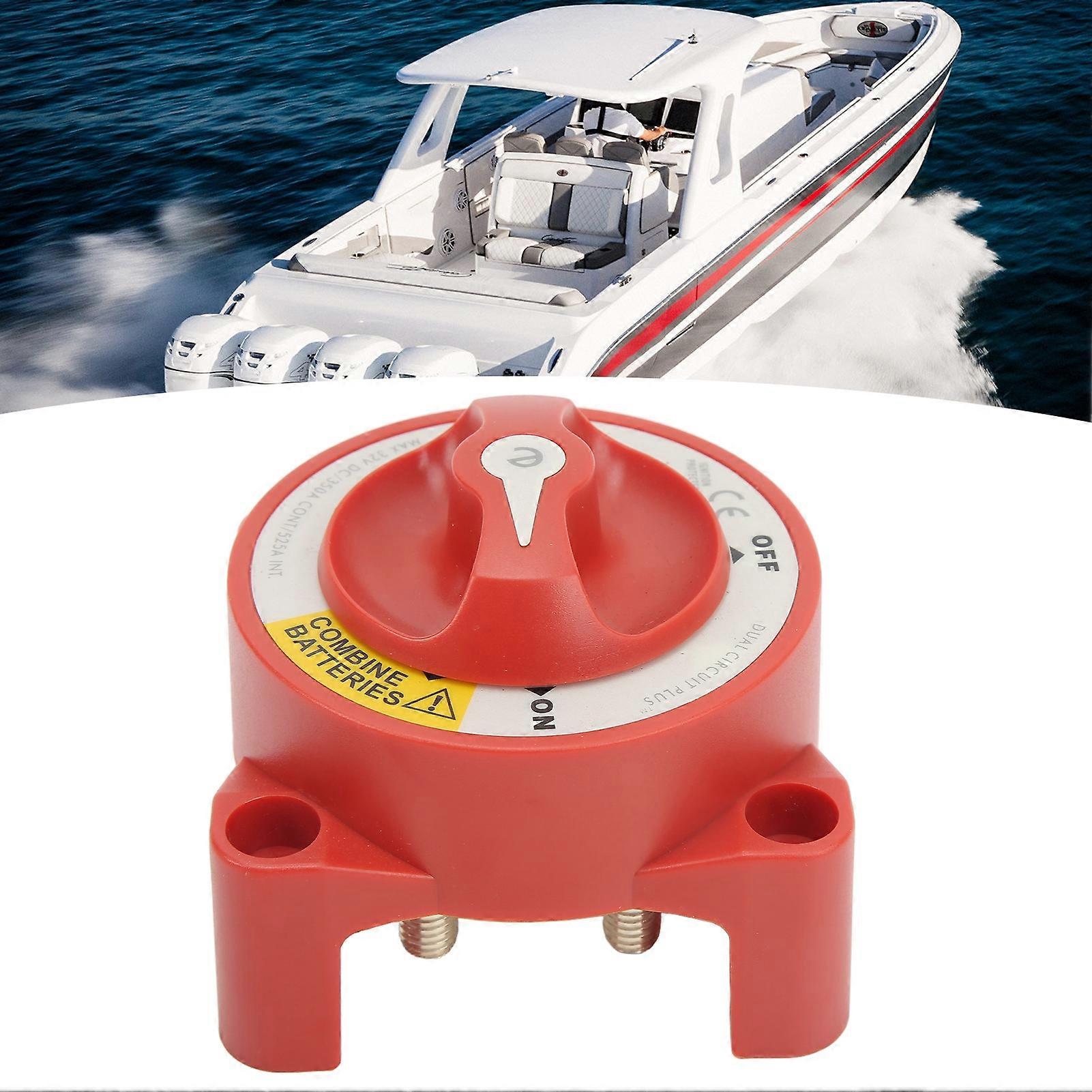 350A Battery Isolator Switch Waterproof 4 Studs Rotary Knob On Off Switch for Marine Boat RV 