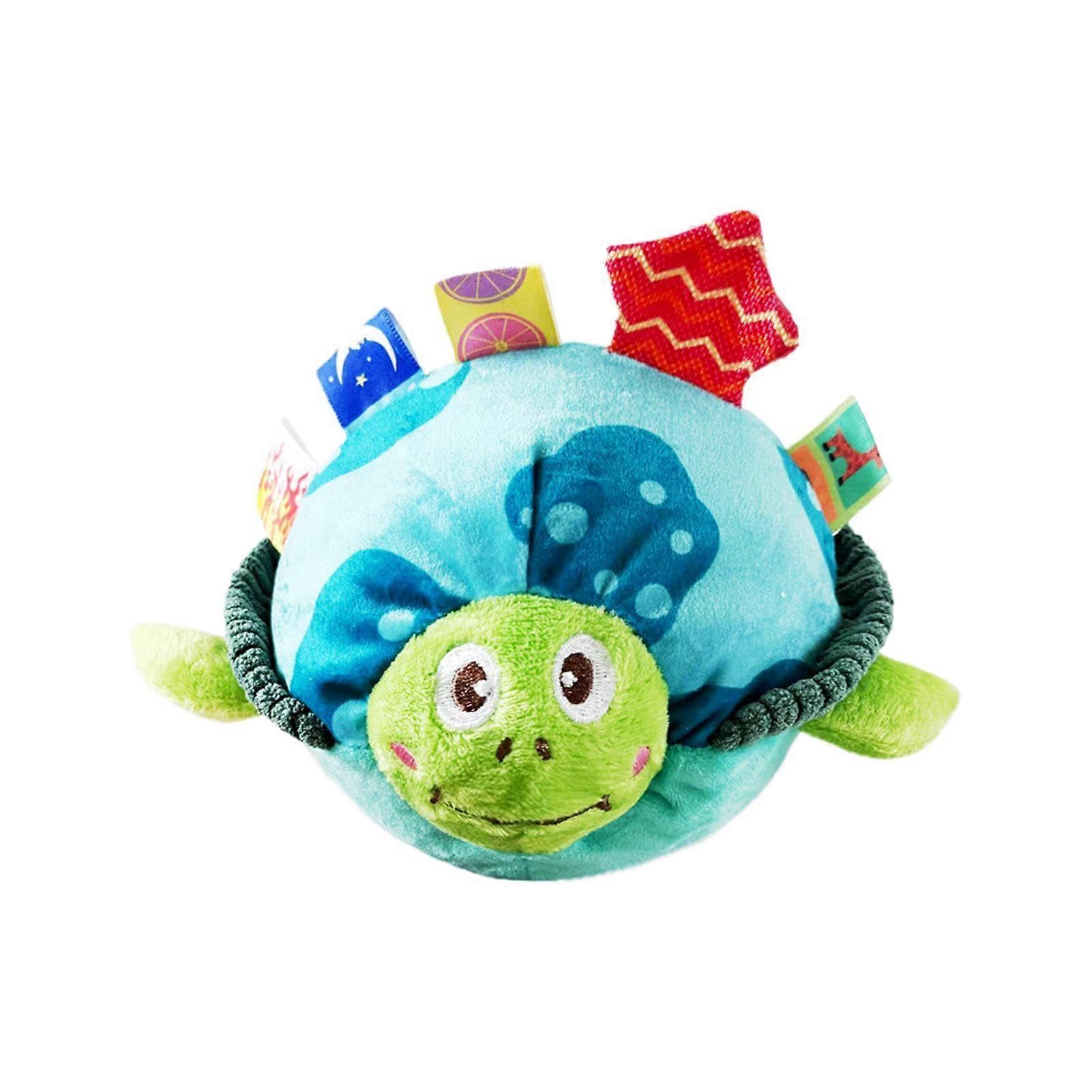 Squeaky Dog Chew Toy for Puppies, Heavy Duty Interactive Turtle Ball, Soft Stuffed Toy for Small Medium Large Dogs