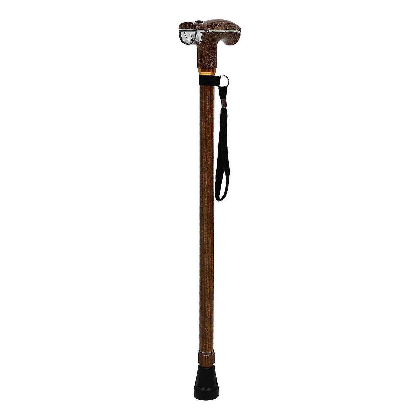 Yellow Adjustable Walking Stick for Outdoor Use Aluminum Alloy Ergonomic Design Reduces Arm Fatigue