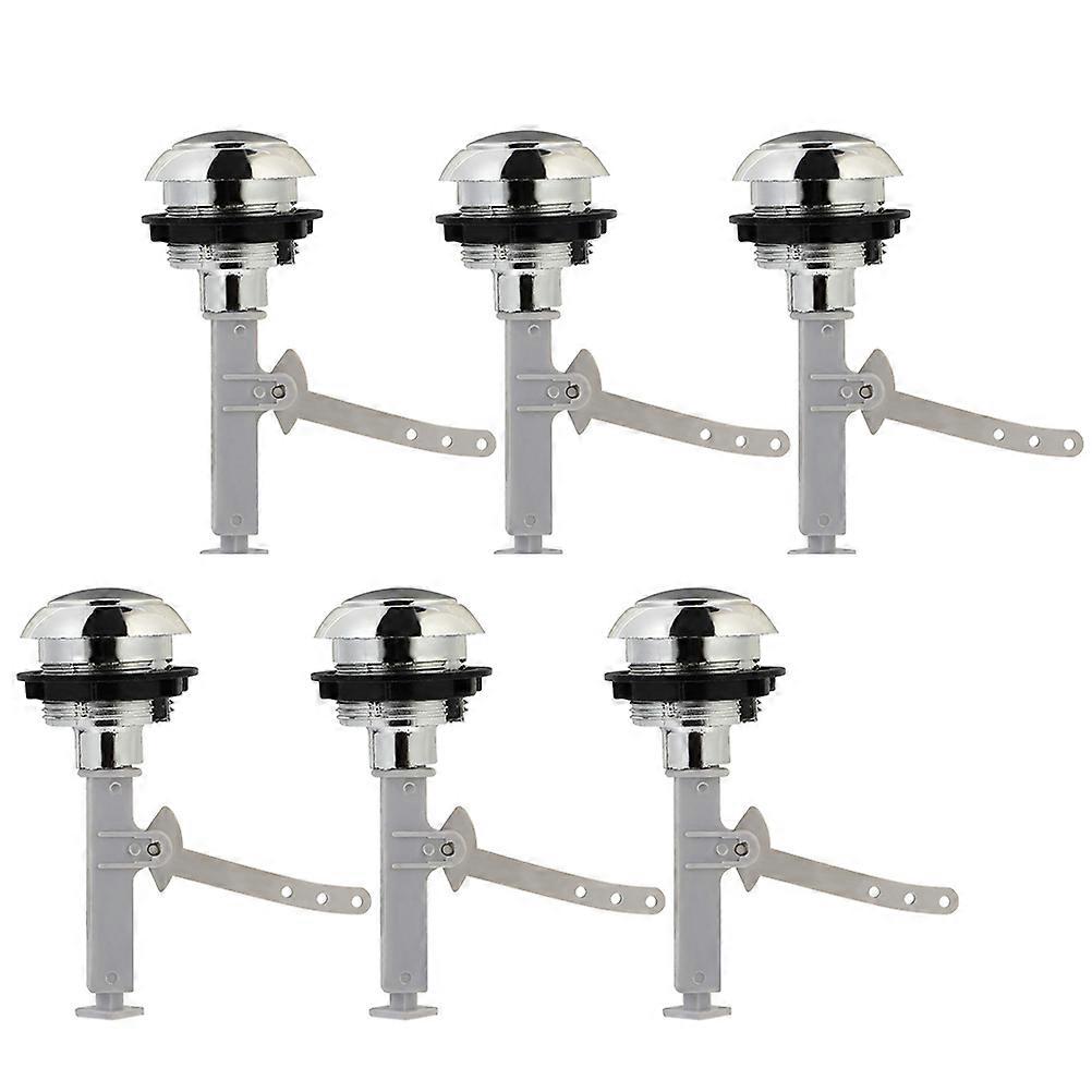 Toilet Push Button Parts Single Push Toilet Button Commercial Users ABS Material 11.5x7x4.5cm 6Pcs
