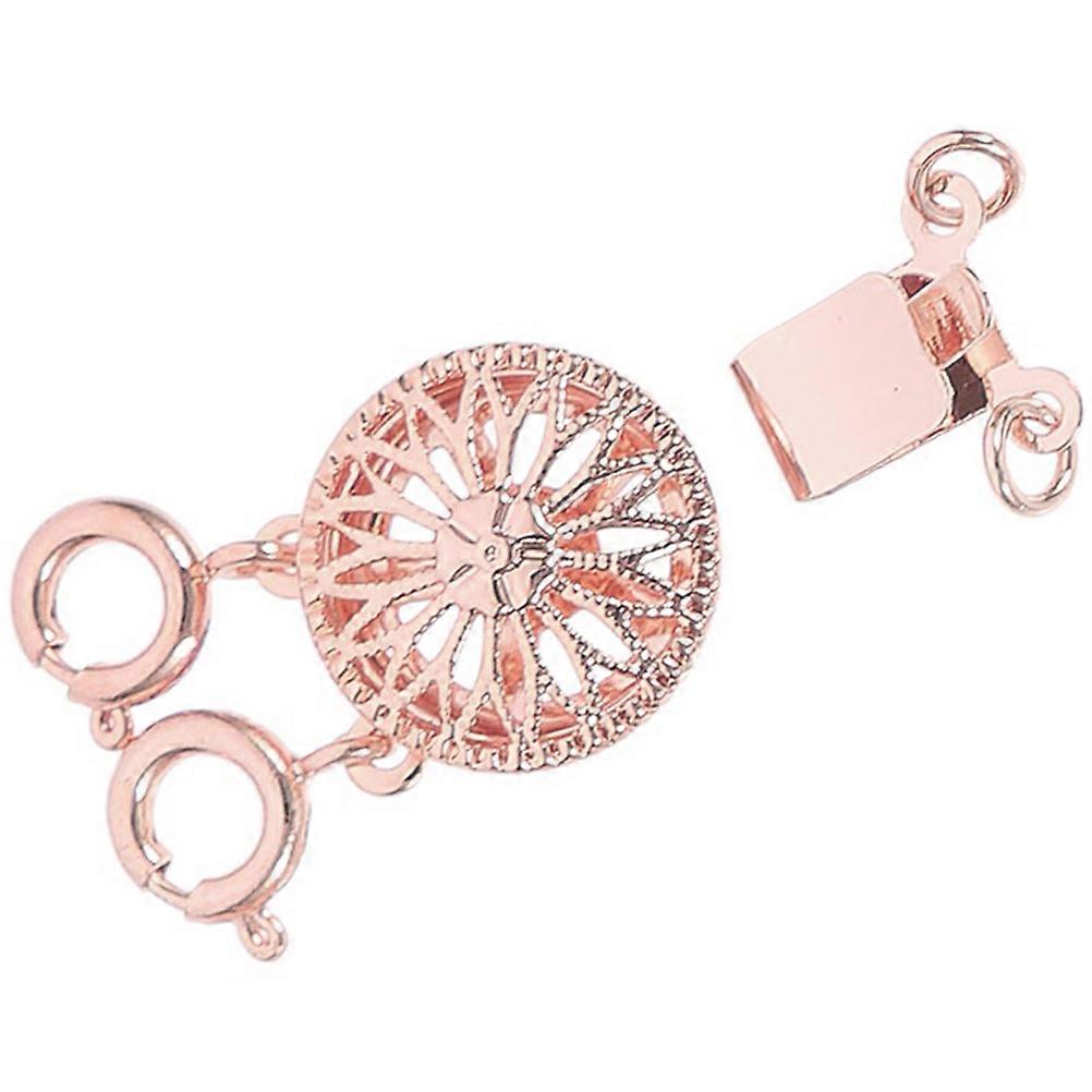 Layering Necklace Connector Ideal For DIY Projects Sized 2.3X1.2X0.4CM With Oval Edges Rose Gold 1Pack