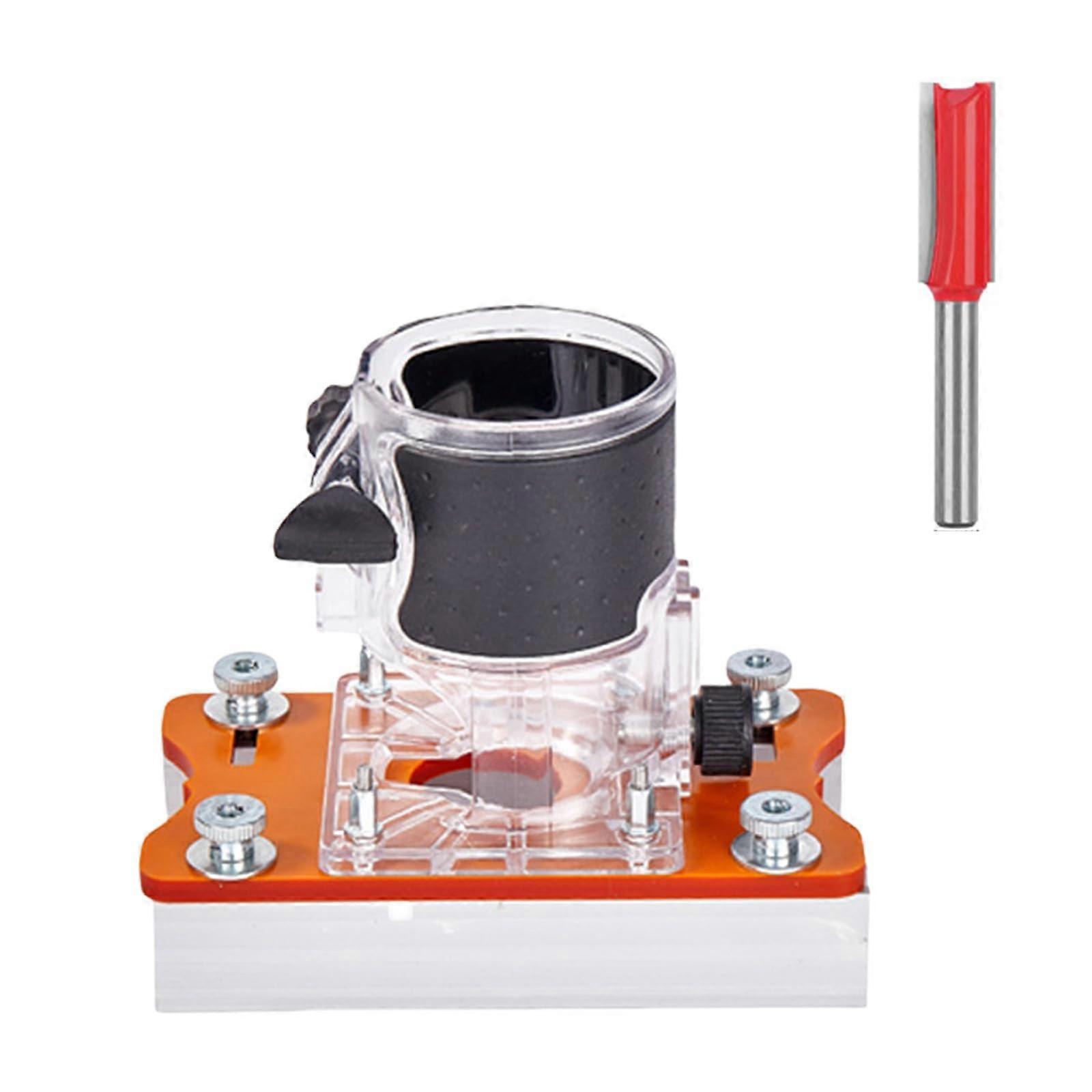 2in1 Wood Router Base Wood Cutter Router Tool Base Aluminum Wood Palm Router Base Router Slot Holder for 65mm