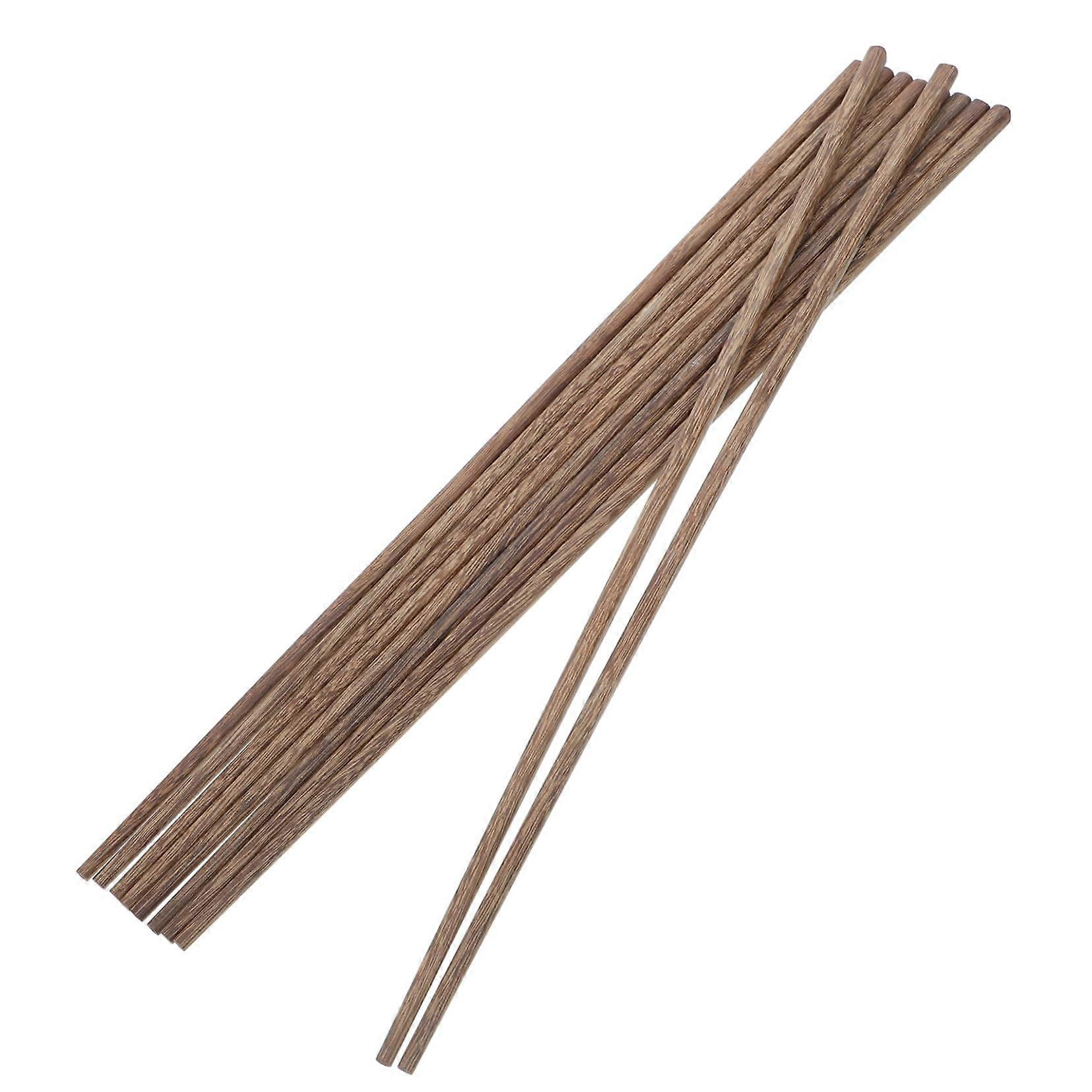 5 Pairs Wooden Chopsticks for Cooking, Long Japanese Style Sticks, Chinese Kitchen Utensils, Asian Tableware