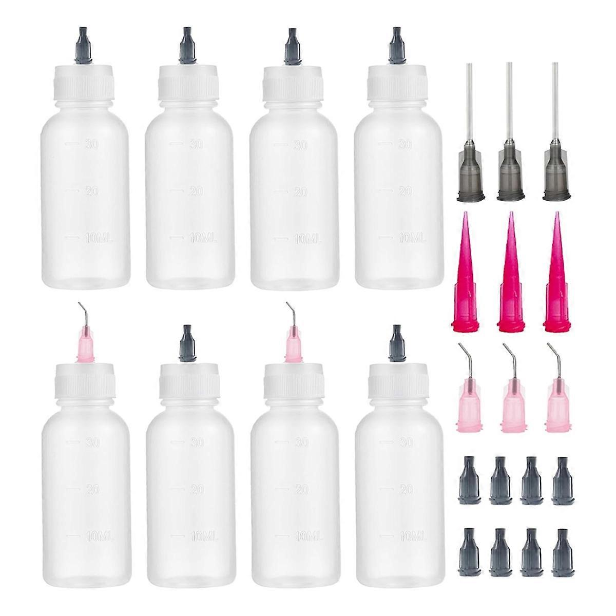 8 Pcs Precision Tip Applicator Bottle, for Paint Quilling Craft,50ML