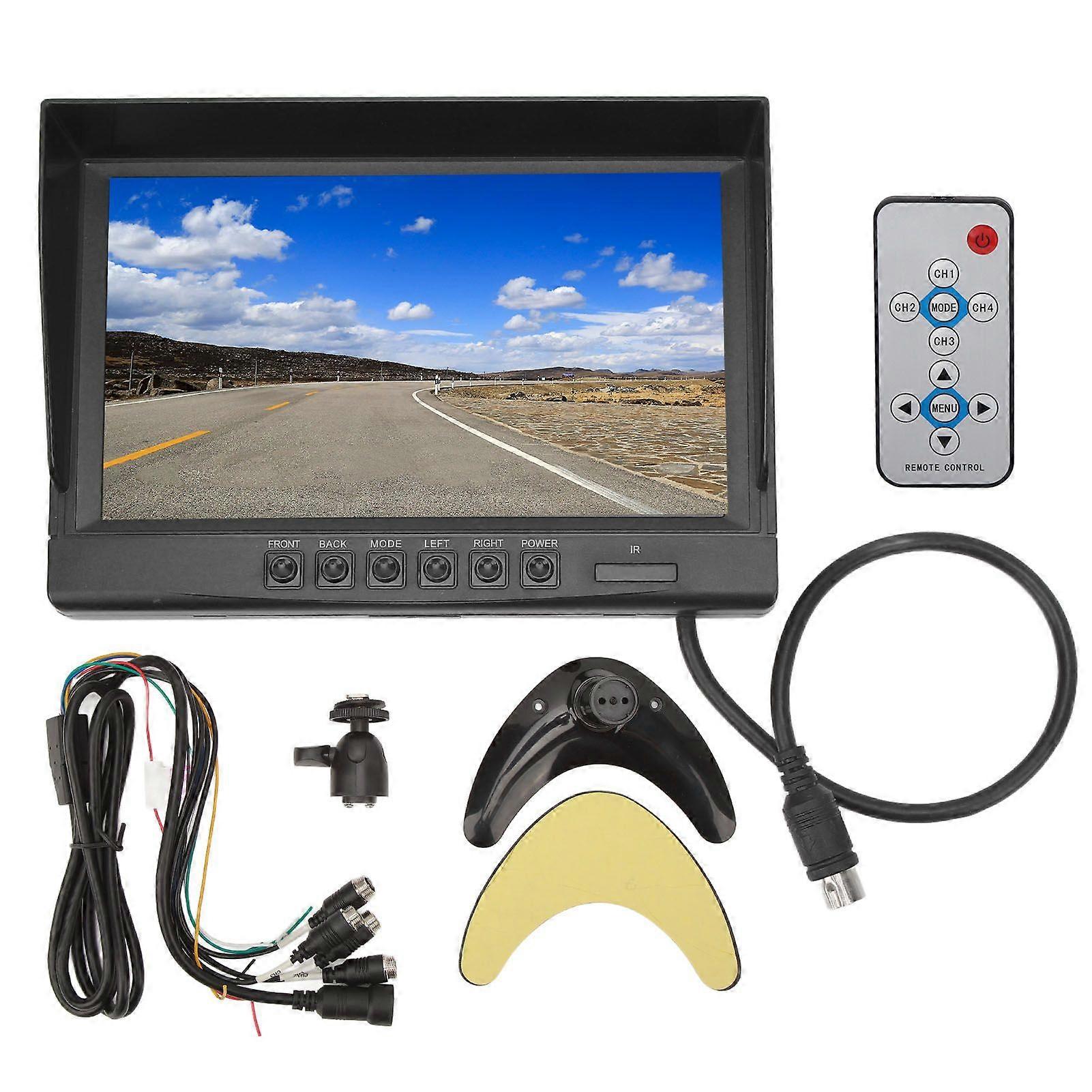 9in IPS HD truck backup camera monitor with 4 way video input