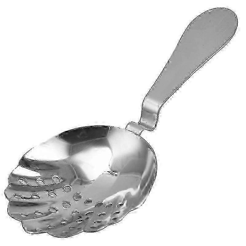 Stainless Steel Shell-Shaped Cocktail Strainer - Versatile Bar Tool & Fruit Sieve in Silver for Perfectly Crafted Drinks