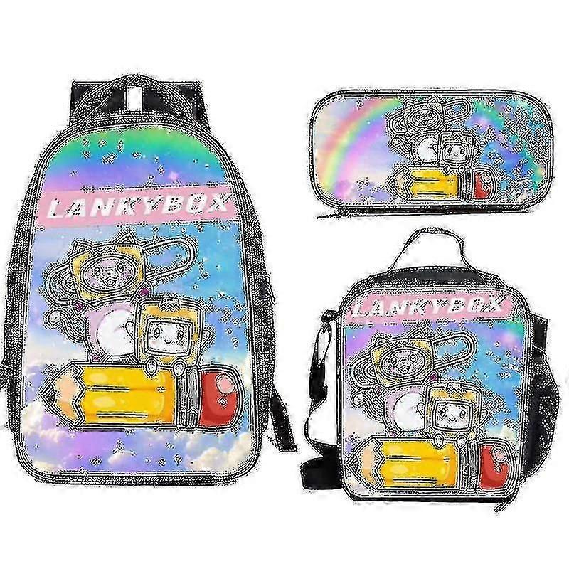 Lankybox Print Bag Student Backpack Piece Backpack