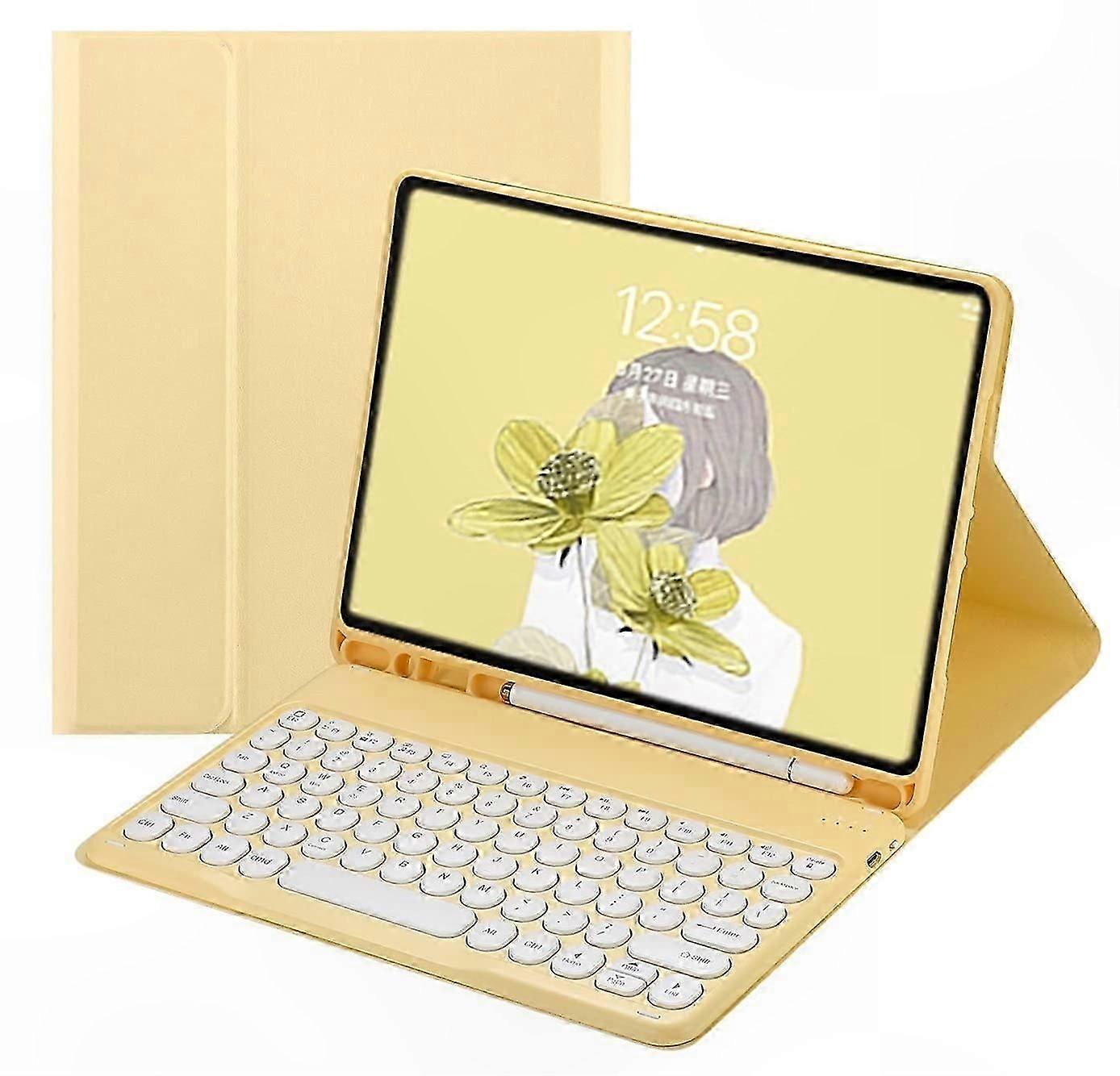 Keyboard Case for 11-inch Tablet, Compatible with Multiple Generations, Yellow