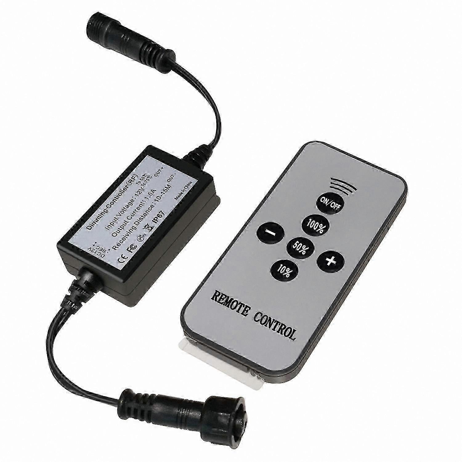 RF Wireless LED Dimmer with Waterproof IP67 Rating, Black Extension Cable for Deck Lighting Control