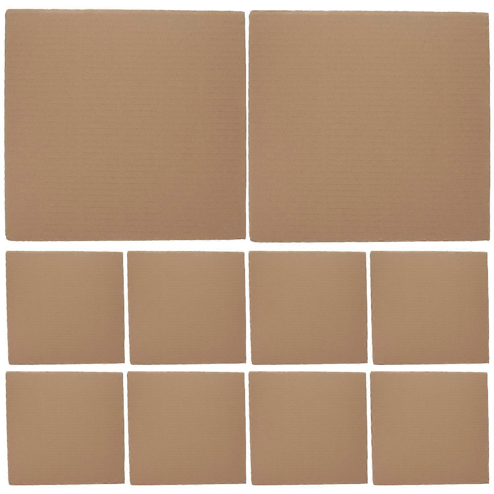 Brown Cardboard Sheets for DIY Crafts 12 Pcs Double Sided Corrugated Paper