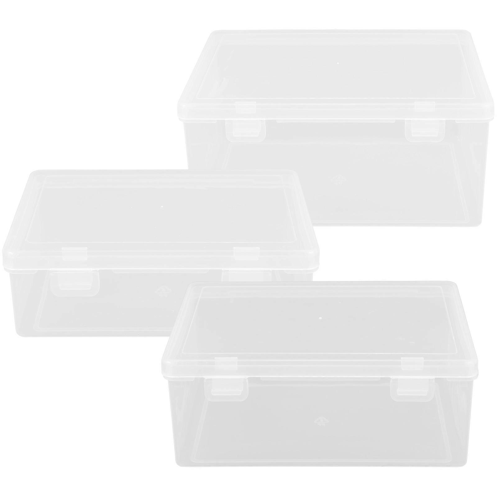 Card Storage Box Transparent Game Cards Organizer for 3Pcs Storage