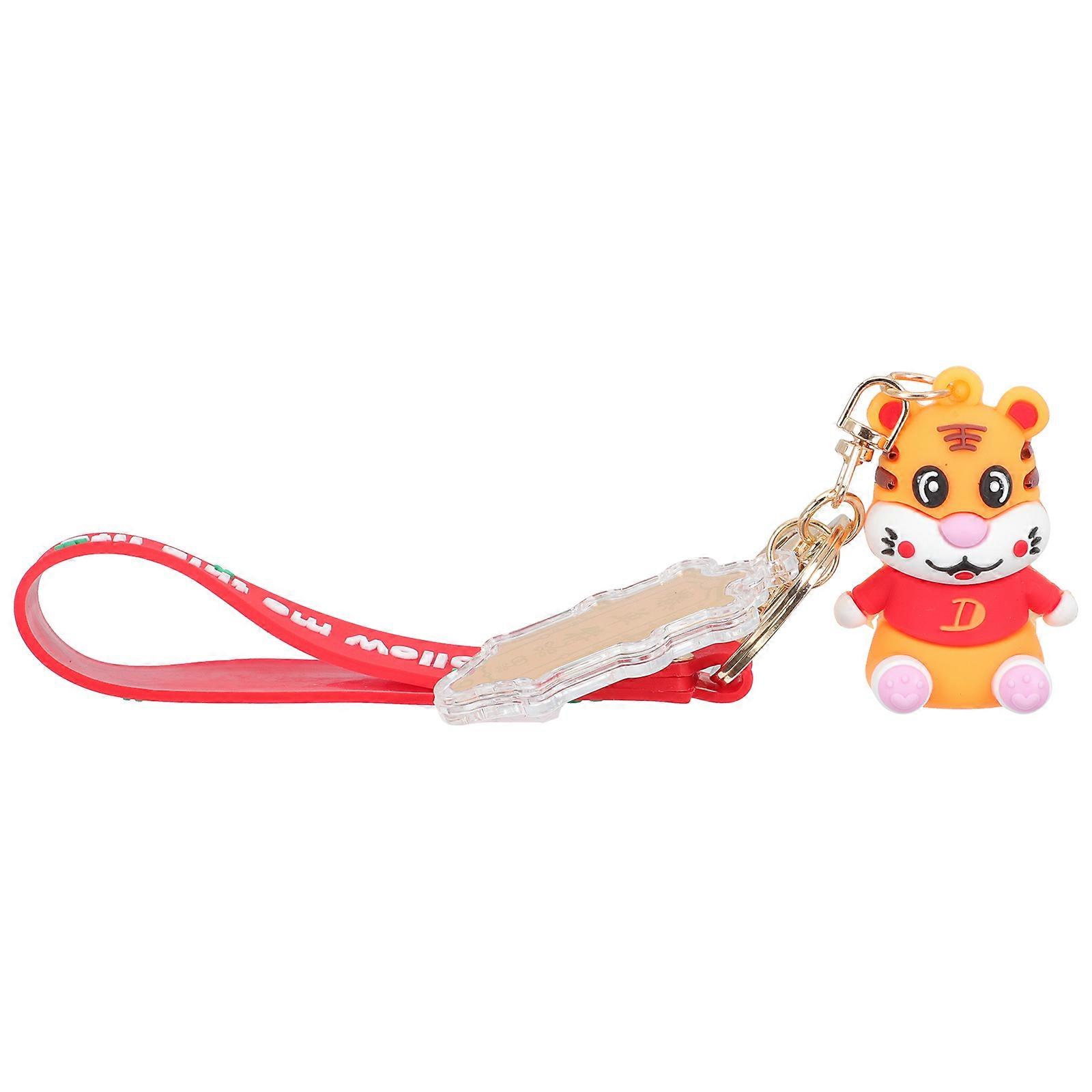 DIY Craft Tiger Keychain Cartoon Style Desktop Ornament Assorted Color 1Pc