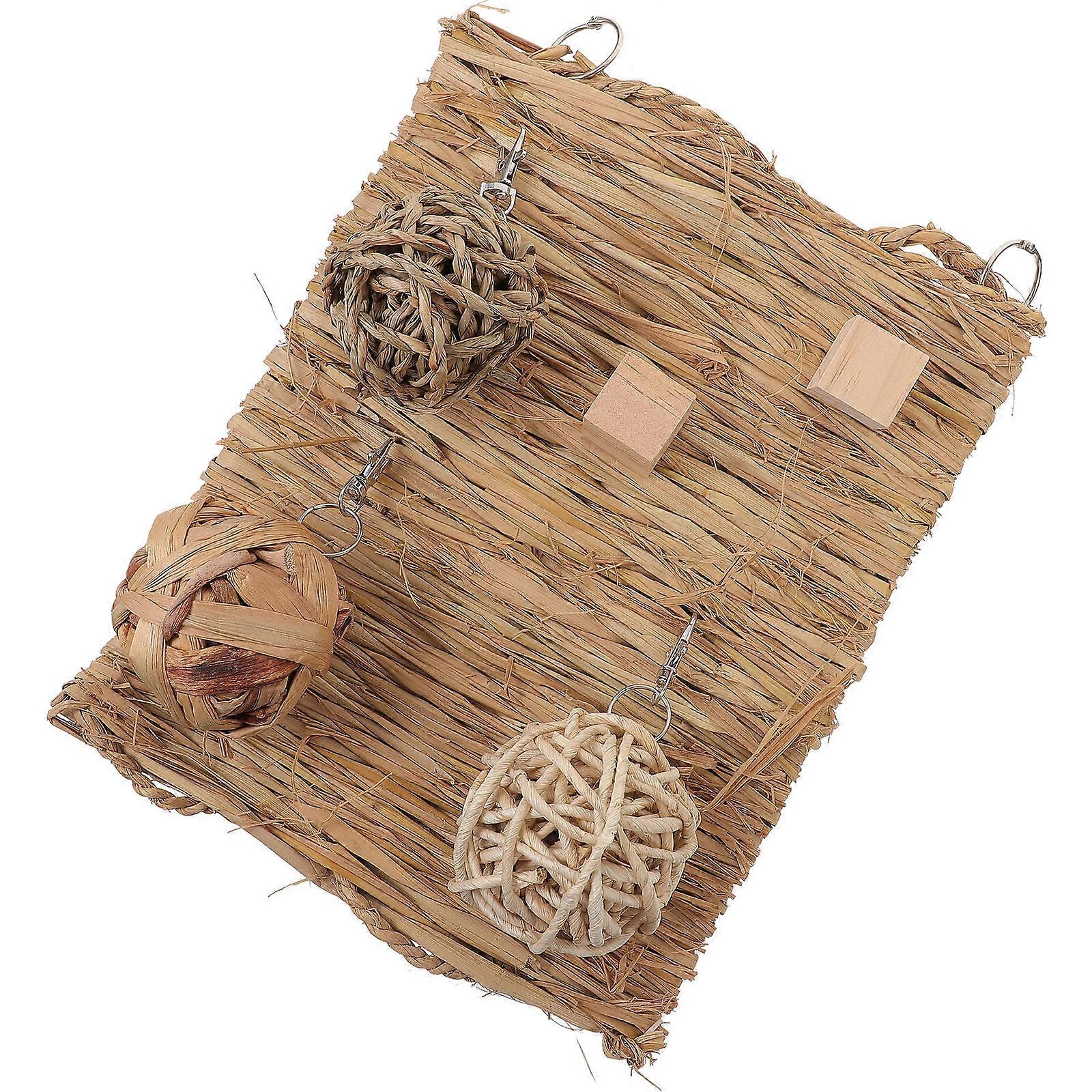 Animal Sleeping Bedding Mat Teeth Care Natural Small Pets Indoor Use 27x22cm 1 Set