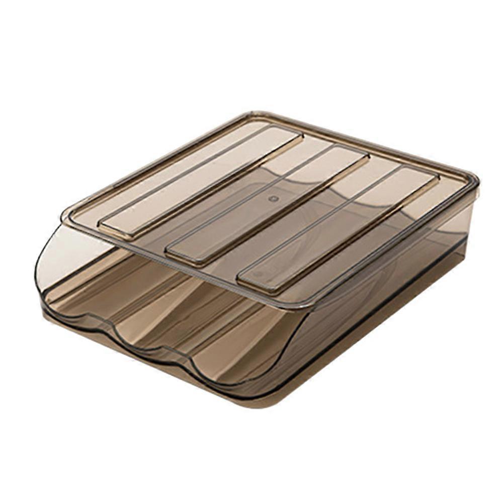 Egg Dispenser For Refrigerator Egg Holder Kitchen Organization Light Grey Plastic Easy Carry 1Pcs