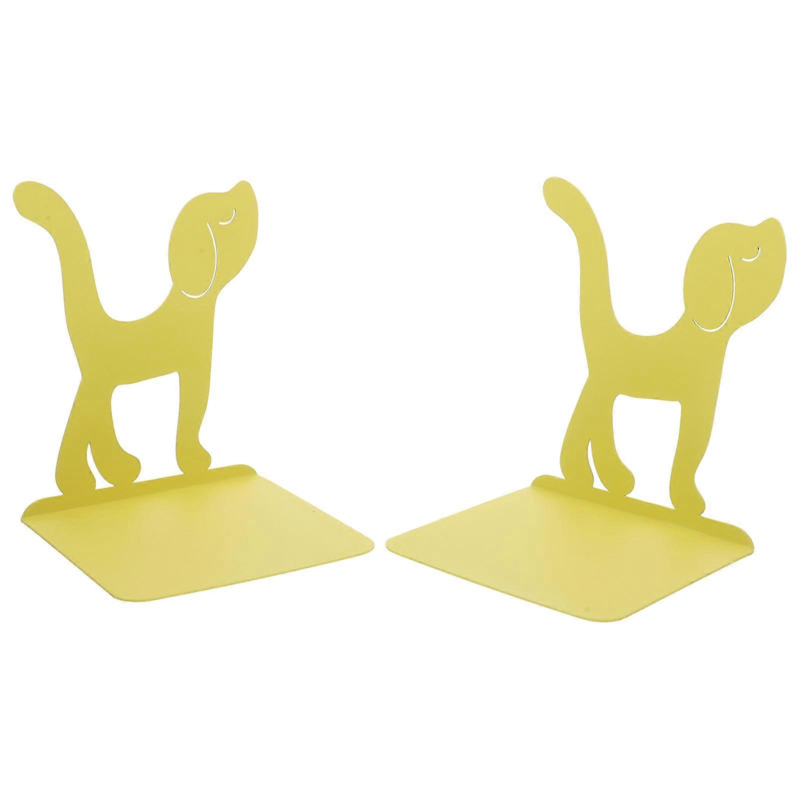 Decorative Metal Bookends For Classroom Use And Library Use In Simple Style With Stable Support 2Set