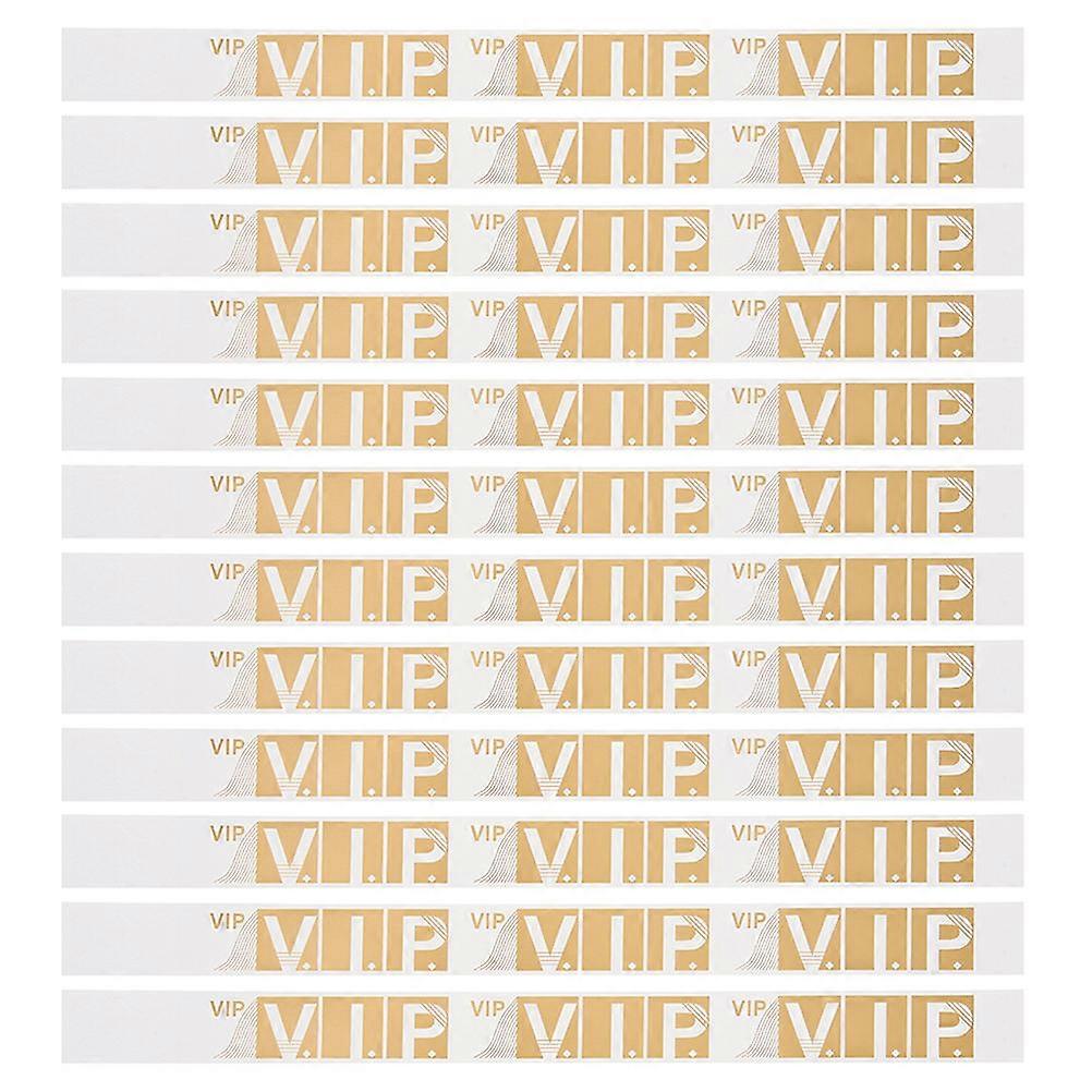 Vip Paper Wristband 300Pcs For Event Entry Identification And Categorization In Golden Synthetic Paper