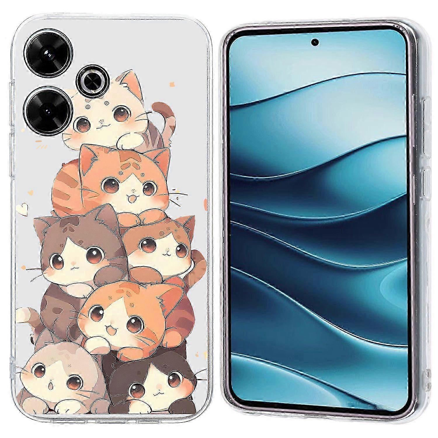 For Xiaomi Redmi Note 14 5G Case Pattern Printing Shockproof Soft TPU Phone Cover - White Wolf
