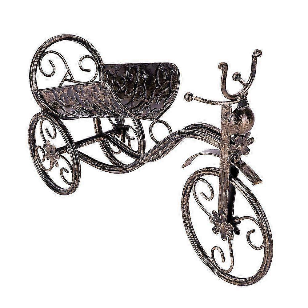 Metal Tricycle-Shaped Red Wine Rack Bottle Storage Holder - Unique Display Shelf for Home & Kitchen Decor