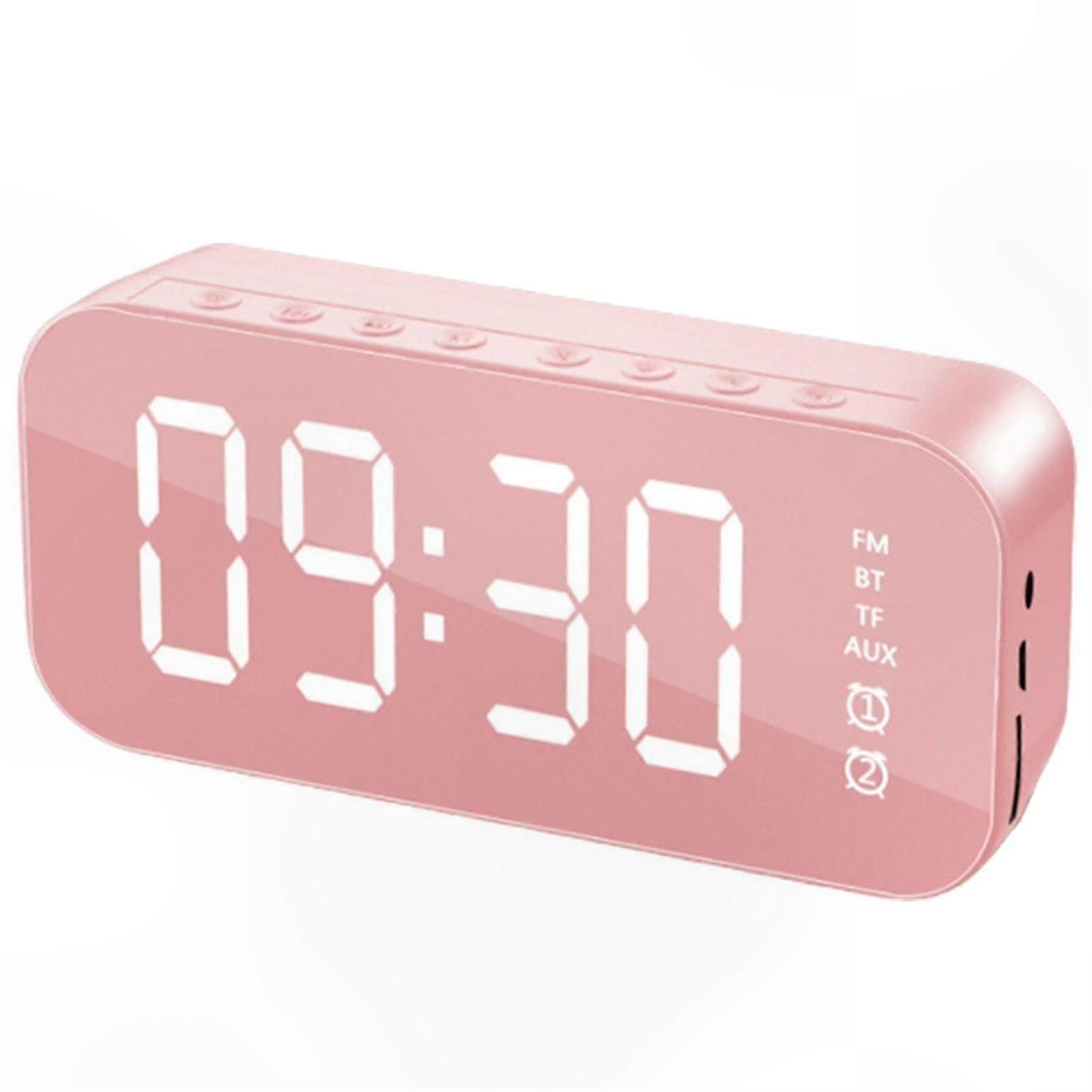 Bluetooth Speaker with Alarm Clock, FM Radio, and Time Display for Home and Office Use