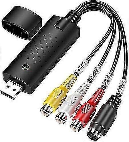 Vhs To Digital Converter Video Capture Card Convert Adapter, Vhs To Digital Usb Grabber Support Ntsc Pal Secam Usb 2.0 Video Adapter avec Vedio Audio