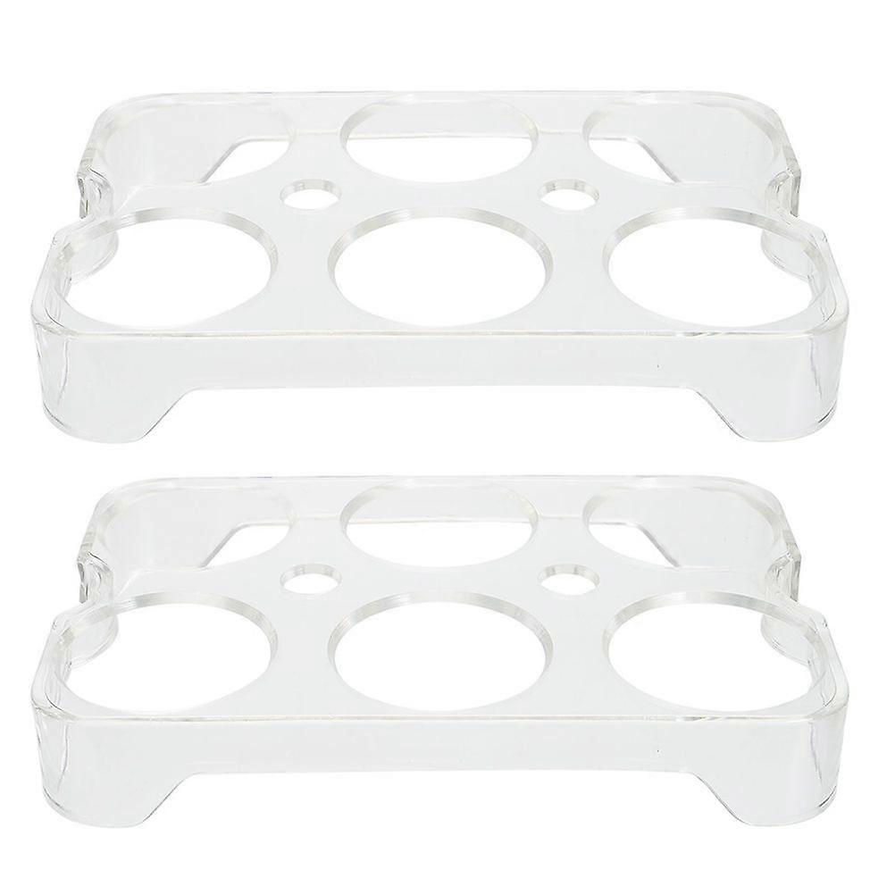 2pcs Refrigerator Egg Tray Practical Egg Storage Box Egg Storage Container