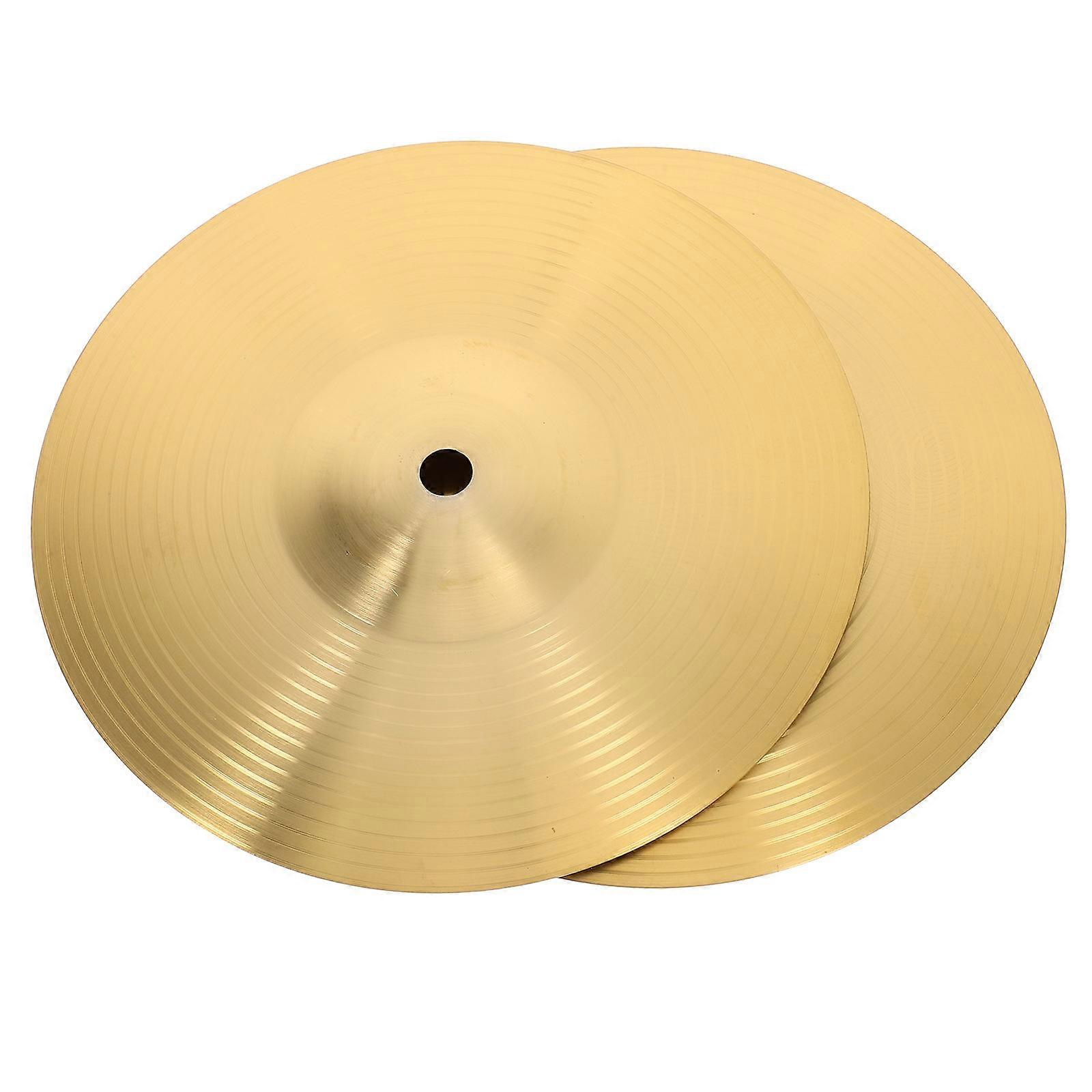 Brass Drum Cymbals 8 Inch 6Pcs Round Shape Perfect For Recording Studio And Musical Performance With Smooth Edges