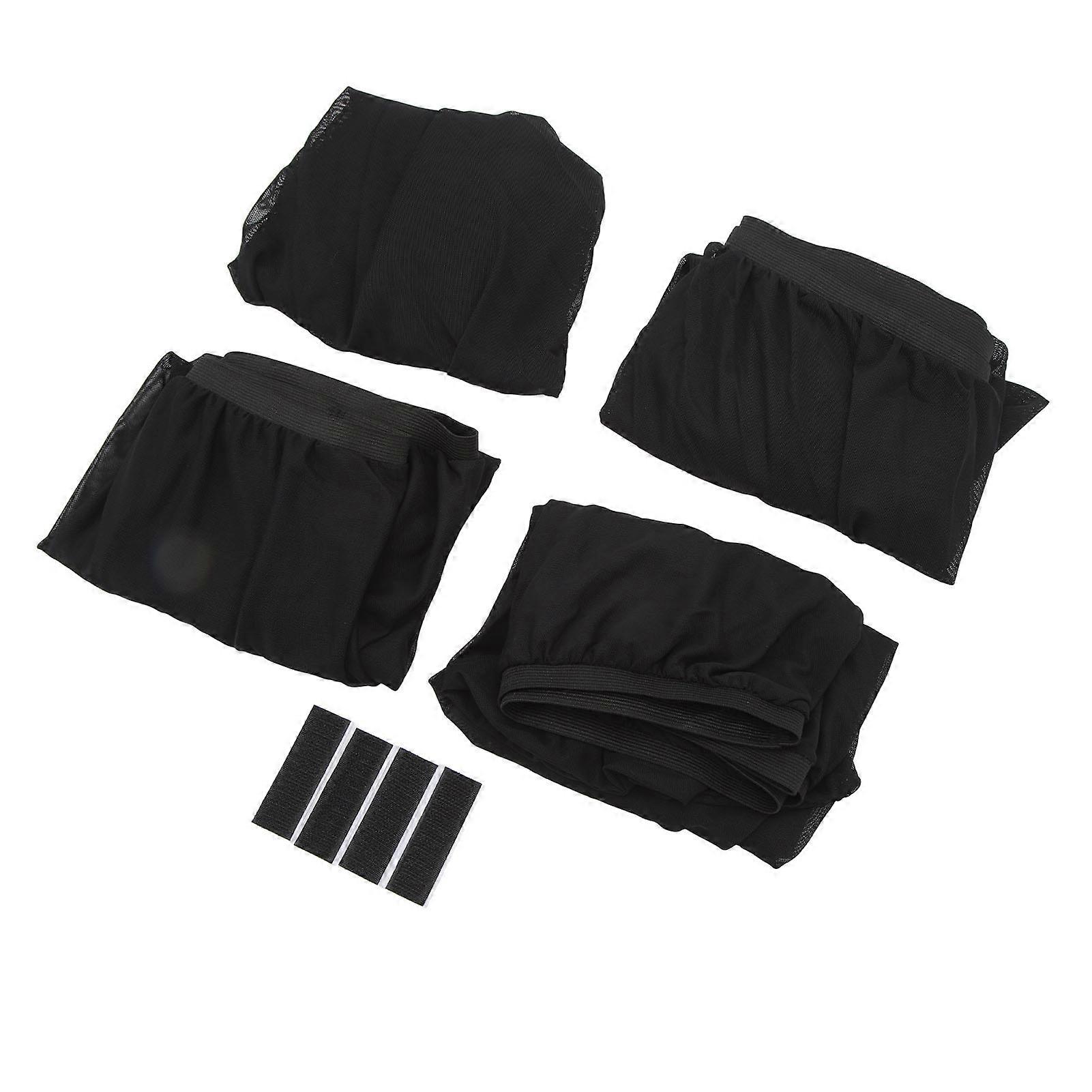4PCS Mesh Car Window Curtains UV Sun Shade for Privacy Night Camping Universal Fit