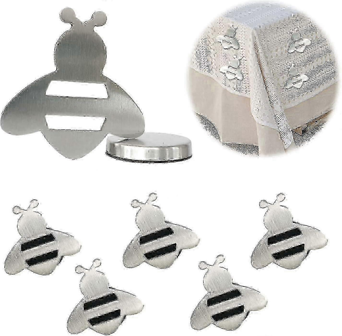 8pcs Bee Shape Magnetic Tablecloth Weights for Outdoor Use, Extra Heavy Duty
