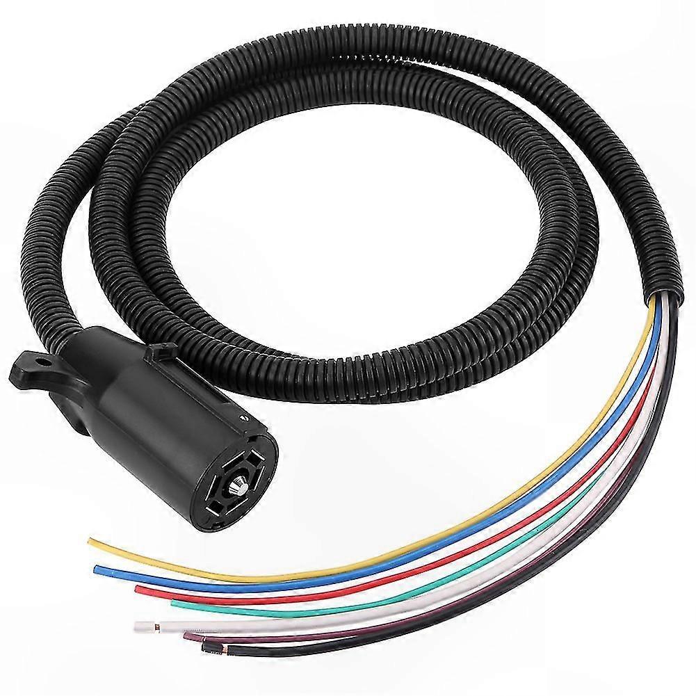 Trailer Wiring Harness with 7-Pin Blade Connector for RV Towing, 2M Cord Length