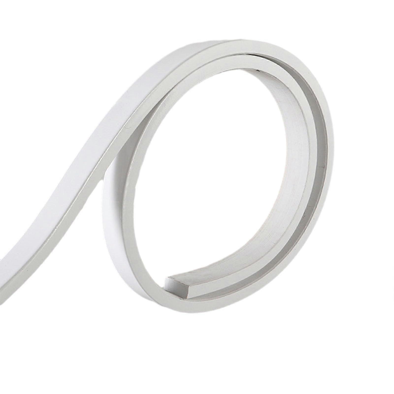 PVC Quadrant Cladding 5m Waterproof Self-Adhesive Flexible Weather Protection Strips for Tile Edges and Wall Corners White