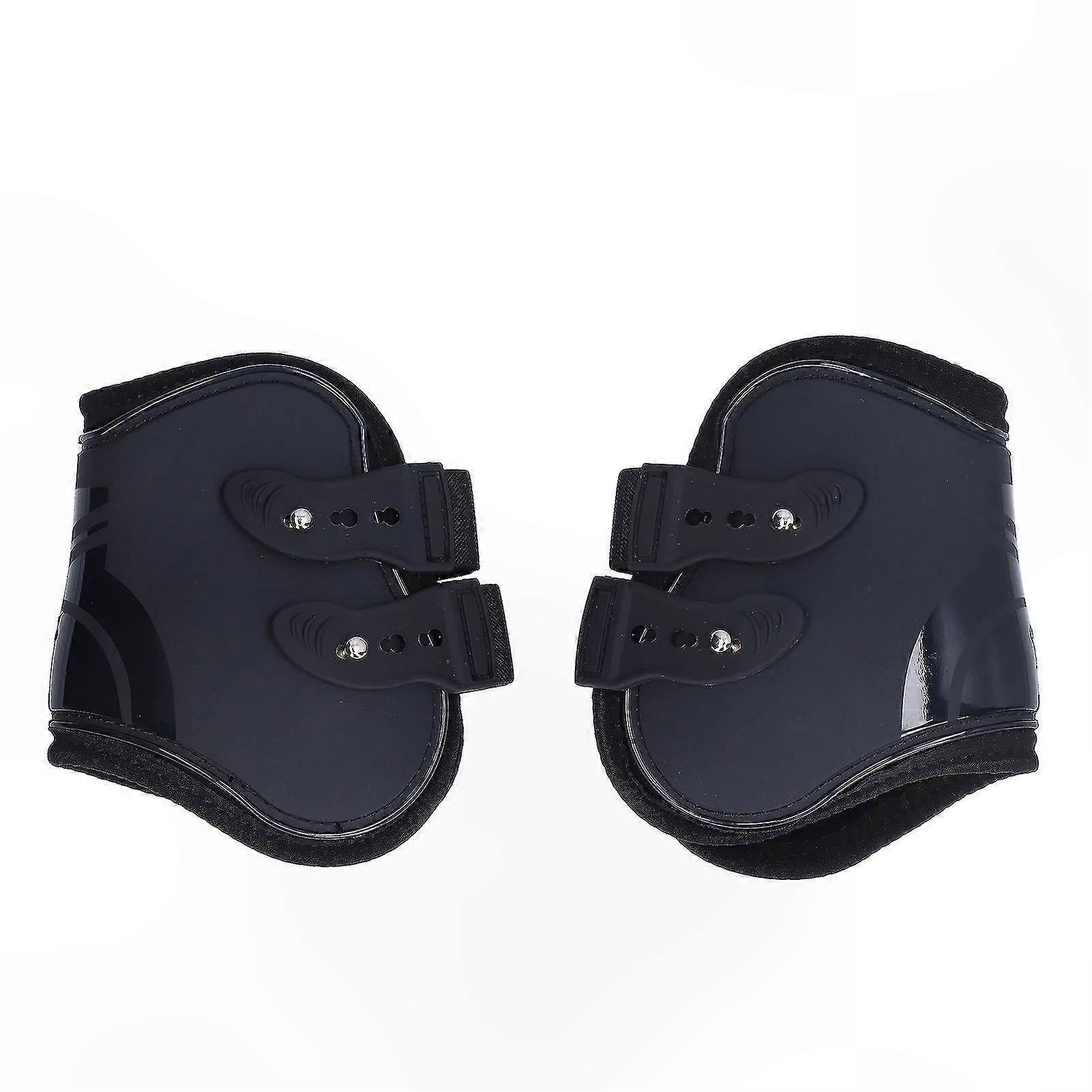 Adjustable PU Shell Tendon Guard Boots for Horses, 2Pcs Sturdy Horse Tendon Boots Set