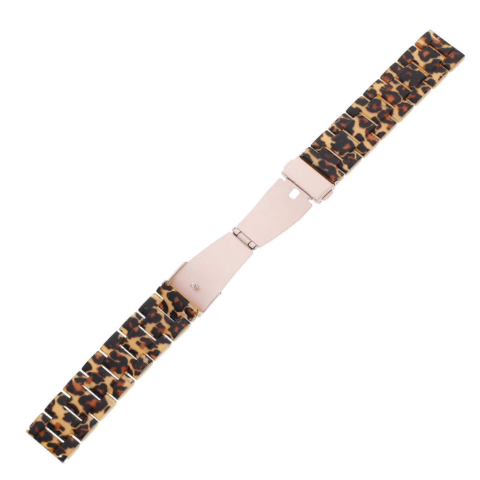 Smartwatch Strap Resin Watch Band Wristwear Daily Use Leopard Color Durable 1 Pc