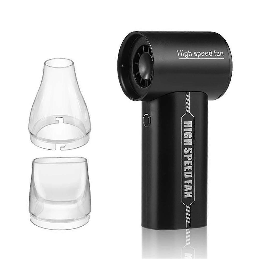 Speed Turbo Mini Fan with 2 Nozzles,Compressed Duster,Rechargeable Fan,5 Blower G Cordless Power Turbo Black
