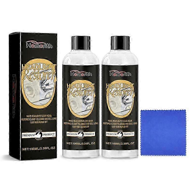 Car Headlight Restoration Fluid: Fix Oxidation, Yellowing, Scratches & Blurring with Crystal Plating Coating for Clear Automotive Headlights